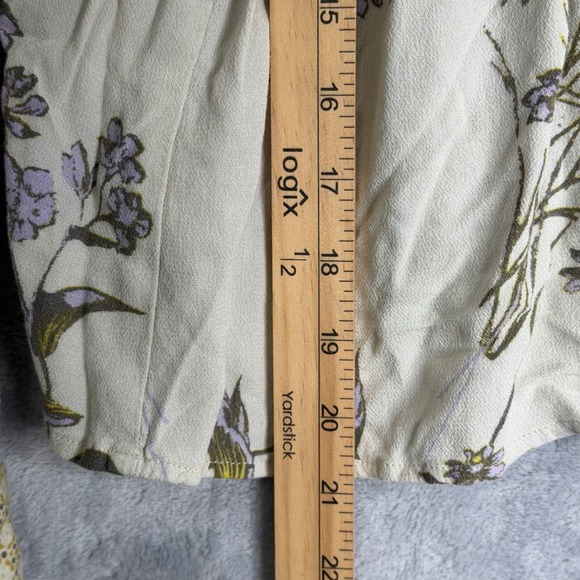 Free People Aloha State Of Mind Cropped Top Womens S Yellow Multi Boho Floral - Picture 6 of 7